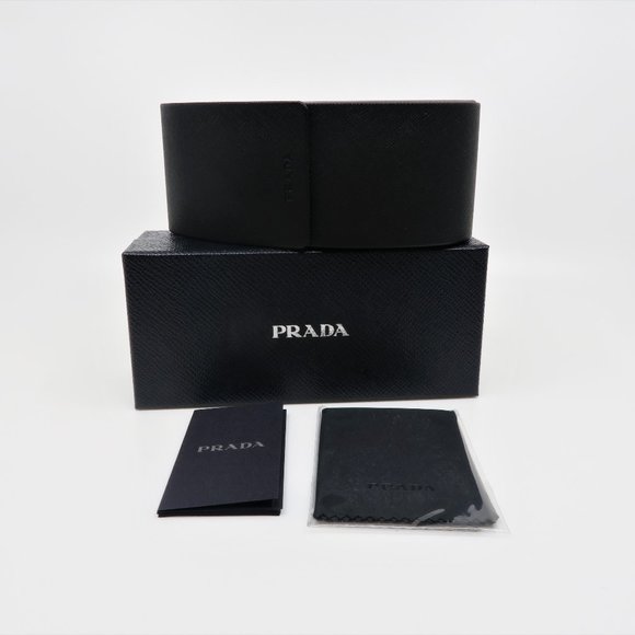 Prada SPR 56S 09R-254 Men's Rectangular Black/Gold - Picture 4 of 5